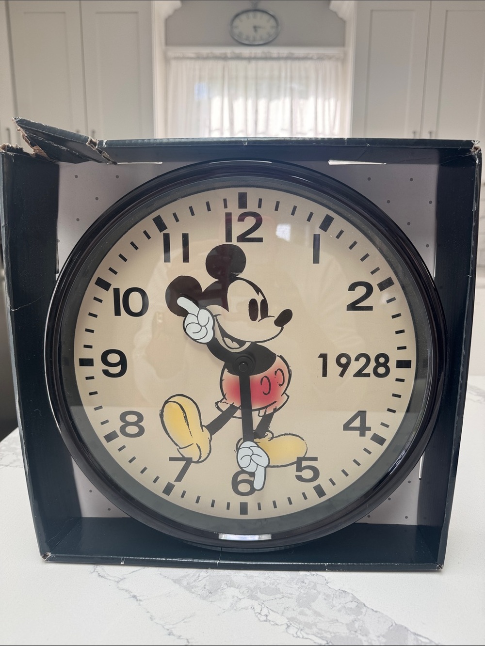 Disney Mickey Mouse Wall Clock in Black, Red, Yellow